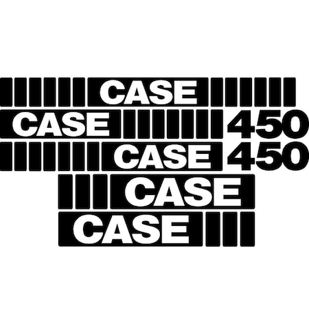 Aftermarket New Whole Machine Decal Set Fits Case Crawler Dozer 450 TL (Tractor Loader) CASE450TLDECALSET
